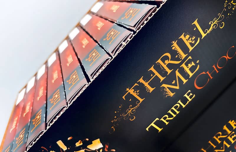 Thrill Me triple chocolate boxes