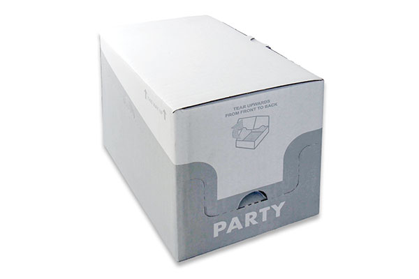 Party supplies cardboard packaging