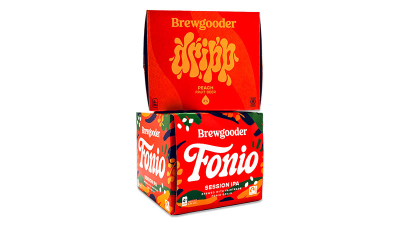 Brewgooder packaging boxes