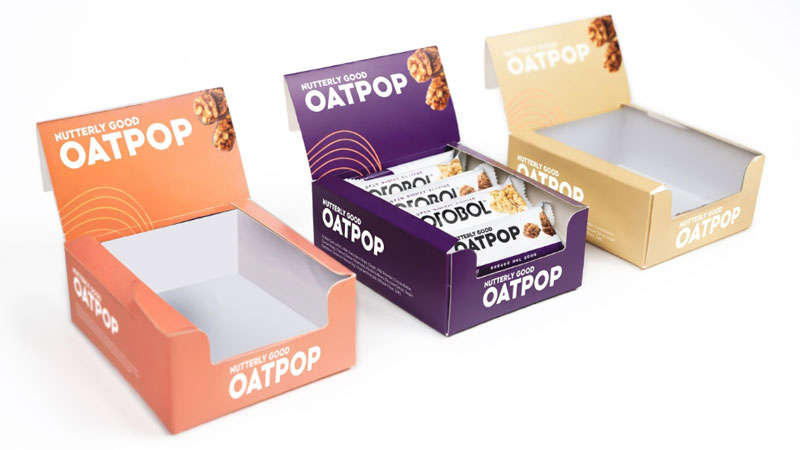 Oatpop cardboard box product packaging
