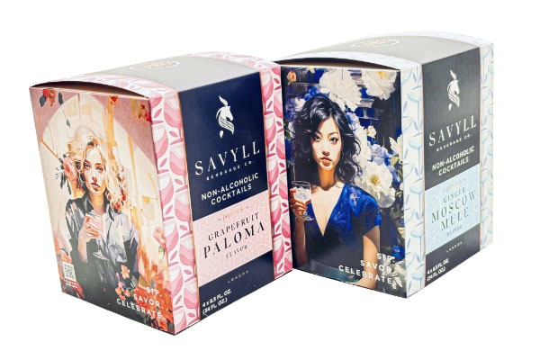 Savyll non-alchoholic cocktails packaging