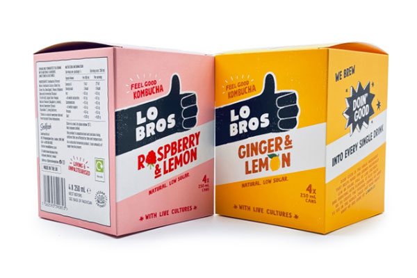 Lo Bros drinks packaging