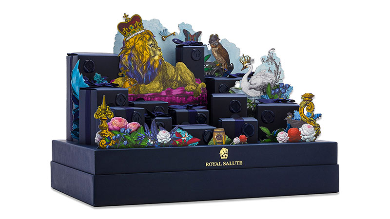 Royal Salute gift box packaging