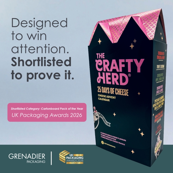 Grenadier Packaging named a finalist in the UK Packaging Awards 2026
